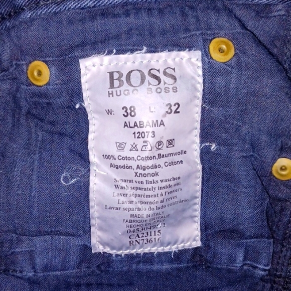 HUGO BOSS Faded Black Denim Jeans / Pants, 38W / 32L - Picture 5 of 8